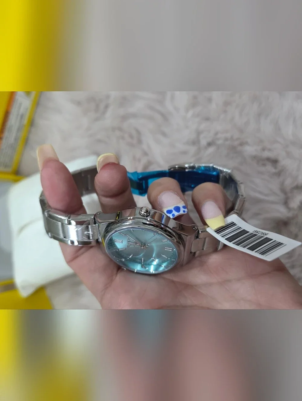 Invicta Women's Silver Watch with Bright Tiffany Blue Dial 35mm